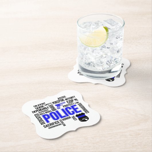 警察記述語紙コースター ペーパーコースター (インサイチュ)