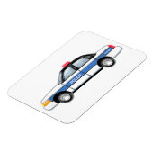 警察誇りを持った車 マグネット (左側)