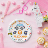 警察誕生日パーティーハッピーバースデー ペーパープレート (パーティー)
