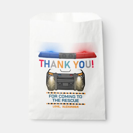 警察誕生日パーティー フェイバーバッグ (正面)