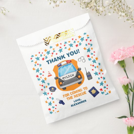 警察誕生日パーティー フェイバーバッグ (封をした状態)