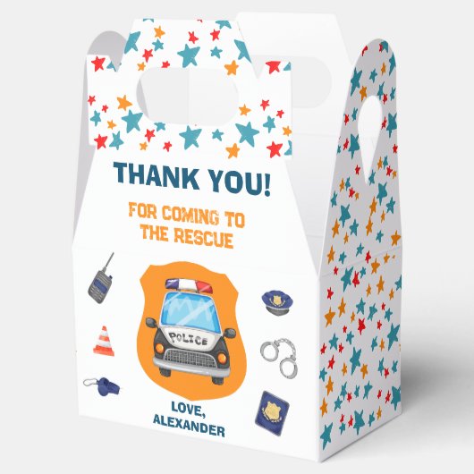 警察誕生日パーティー フェイバーボックス (オープン)
