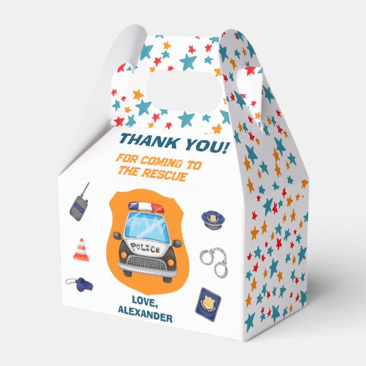 警察誕生日パーティー フェイバーボックス (正面サイド)
