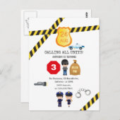 警察誕生日パーティー ポストカード (正面/裏面)