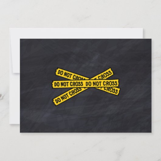 警察誕生日招待状カスタム写真 招待状 (裏面)