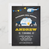 警察誕生日招待状シャルボード 招待状 (正面)