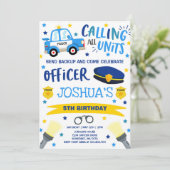 警察誕生日招待状警察官パーティー 招待状 (スタンド正面)