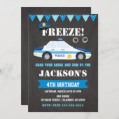 警察誕生日招待状警察招待状 招待状 (正面/裏面)