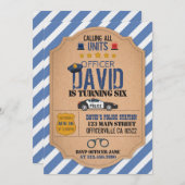 警察誕生日招待状 招待状 (正面/裏面)