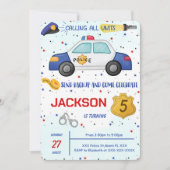 警察誕生日招待状 招待状 (正面)