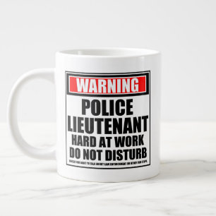 警察警告中尉懸命 ジャンボコーヒーマグカップ