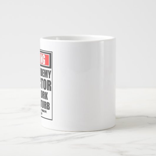 警察警告学院インストラクター懸命 ジャンボコーヒーマグカップ (正面)
