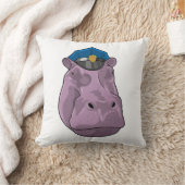 警察警察としてのヒッポ クッション (ブランケット)