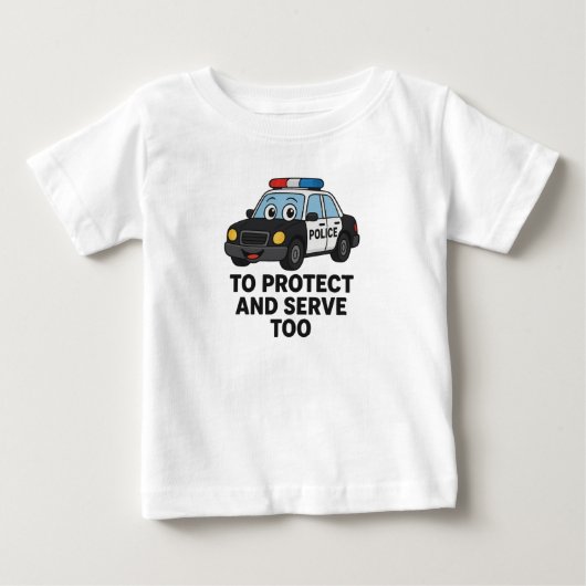 警察車の子供 ベビーTシャツ (正面)