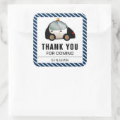 警察車の誕生日パーティー好意ステッカー スクエアシール (バッグ)