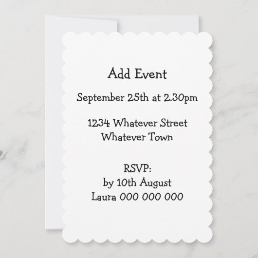 警察車の誕生日 招待状 (裏面)