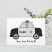 警察車の誕生日 招待状 (スタンド正面)