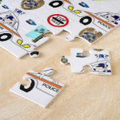 警察車ジグソーパズルデイジー ジグソーパズル (側面)