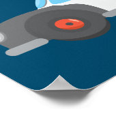 警察車ネイビーブルーバースデーパーティーポスター ポスター (角)