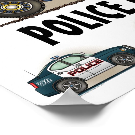 警察車法執行車両ポスター ポスター (角)