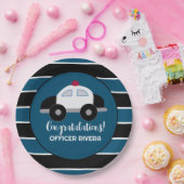 警察車警官 ペーパープレート (パーティー)