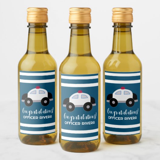 警察車警官 ワインラベル (ボトル)