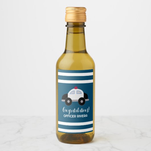 警察車警官 ワインラベル (正面)