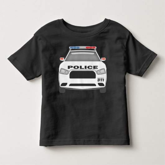 警察車 911 赤ちゃん 男の子 女の子 トドラーTシャツ (正面)