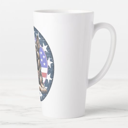 警察軍用犬K9チーム カフェラテマグ (右)