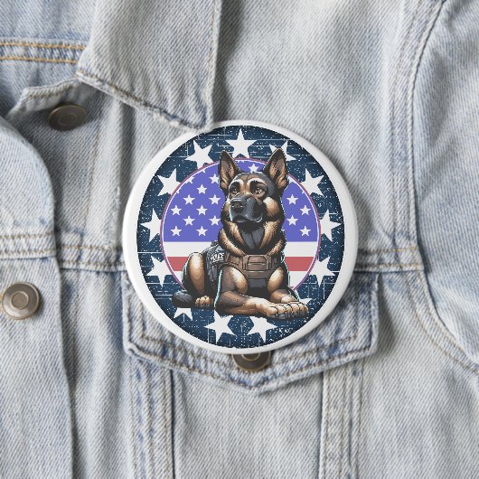 警察軍用犬K9チーム 缶バッジ (インサイチュ)