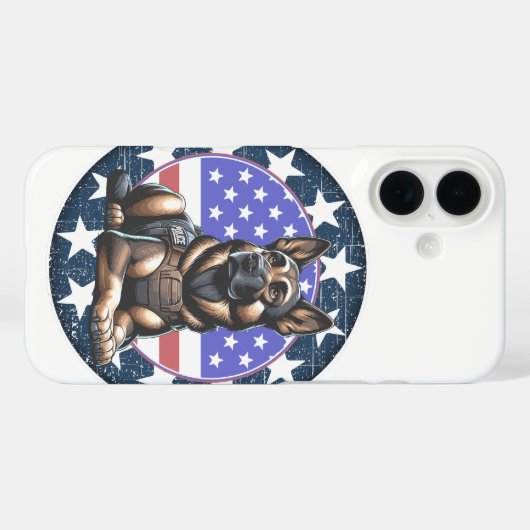 警察軍用犬K9チーム Case-Mate iPhoneケース (裏面 (横))