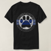 警察追悼警察K9ヒーロー落ちたK9警察 Tシャツ (デザイン正面)