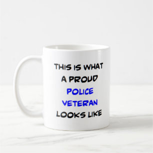 警察退役軍人誇りを持った、 コーヒーマグカップ