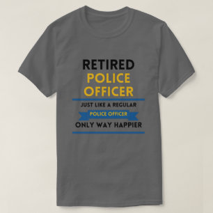 警察退職したは普通の青と同じおもしろいに Tシャツ
