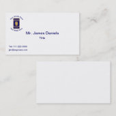 警察退職した中尉カスタム盾 名刺 (正面/裏面)