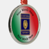 警察退職した企業のカスタム盾 メタルオーナメント (右)