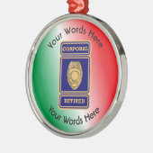 警察退職した企業のカスタム盾 メタルオーナメント (左)