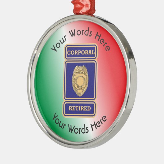 警察退職した企業のカスタム盾 メタルオーナメント (左)