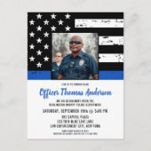 警察退職カスタム写真法執行部 インビテーションポストカード (正面)