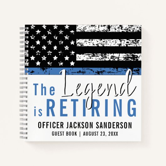 警察退職シンブルーラインゲストブック ノートブック (正面)