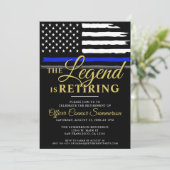 警察退職パーティーシン・ブルー・ライン法曹司 招待状 (スタンド正面)