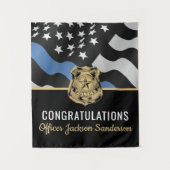 警察退職パーティーブルーライン法執行部 タペストリー (正面)