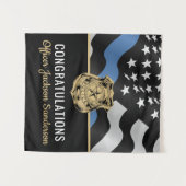 警察退職パーティーブルーライン法執行部 タペストリー (正面(横))