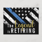 警察退職パーティーブルーライン法執行部 ポストカード (正面)