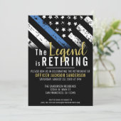 警察退職パーティーブルーライン法執行部 招待状 (スタンド正面)