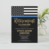 警察退職パーティーブルーライン法執行部 招待状 (スタンド正面)