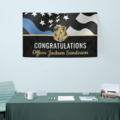 警察退職パーティーブルーライン法執行部 横断幕 (トレードショー)