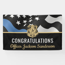 警察退職パーティーブルーライン法執行部 横断幕