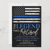 警察退職パーティーブルー法執行部 招待状 (正面)