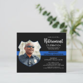 警察退職パーティー予算写真招待状 (スタンド正面)